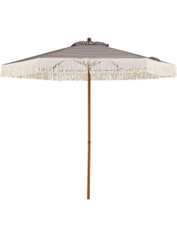 COSTWAY Sonnenschirm 200 cm mit Fransen in Braun