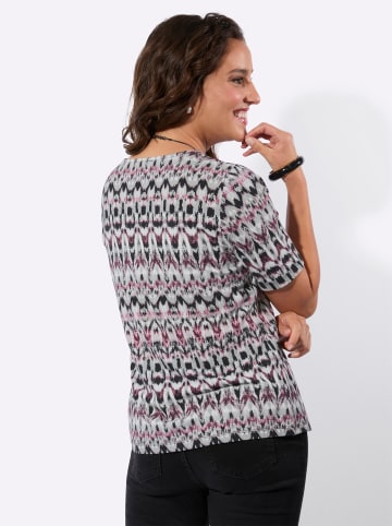 WITT WEIDEN Kurzarmshirt in rosé-erika-bedruckt