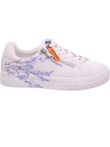 DOCKERS Schnürschuhe in weiss/blau