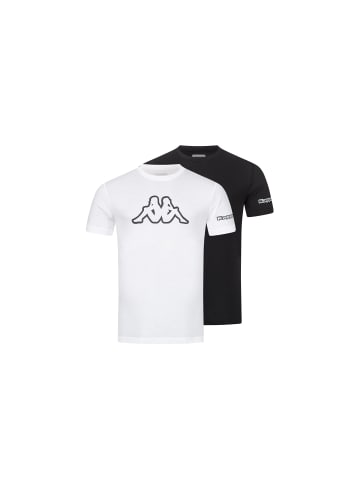 Kappa Kappa 2er Set T-Shirt LOGO in 1x Schwarz/1xWeiß