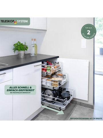 bremermann Teleskopschubladen ca. 40,5-42 x 14 x 44 cm (B/H/T)