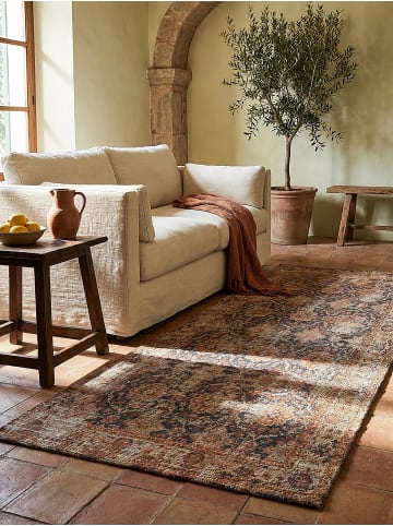 KADIMA DESIGN Jute-Teppich Handgewebt WENSLEY Floral Naturfaser Boho Traditionell