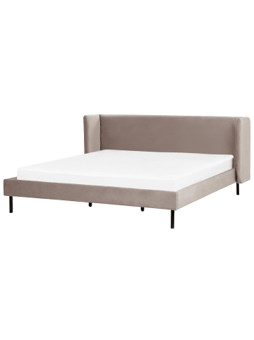 Beliani Doppelbett ARETTE in Beige - (W) 204 x (H) 95 x (L) 215 cm