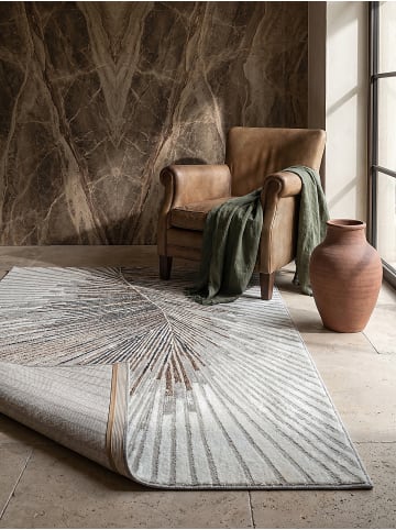 KADIMA DESIGN Kurzflorteppich Abstrakt pflegeleicht Wohnzimmer Schlafzimmer Flur in Grau