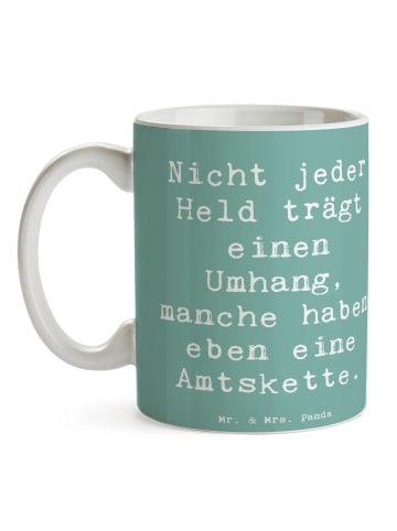 Mr. & Mrs. Panda Trinkbecher Spruch Bürgermeister Held mit Spruch in Meeresbrise