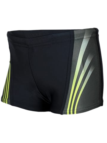 Aquarti Jungen Schwimmhose Kontrastfarbige Einsätze in schwarz/grün
