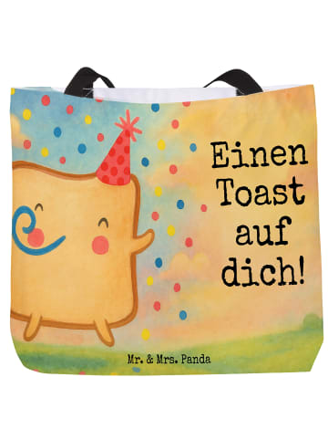Mr. & Mrs. Panda Shopper Toast Party Design mit Spruch in Weiß