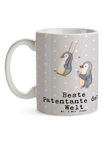 Mr. & Mrs. Panda Kaffeebecher Pinguin Beste Erfindungante der Welt ... in Grau Pastell