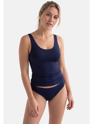 Conta Unterhemd / Top Modal in Blau / beige