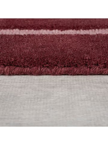 KADIMA DESIGN Teppich Wolle Handgetuftet HALLEIN Ombre Muster Wohnzimmer Modern in Rot