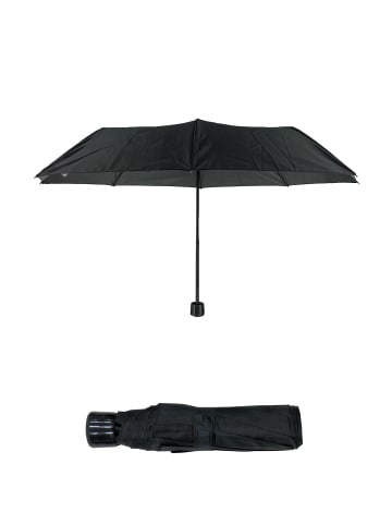 Yuhu Taschenregenschirm schwarz, faltbar, kompakt & leicht in Schwarz