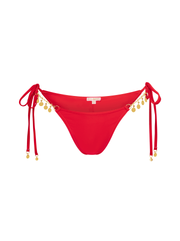 Moda Minx Bikini Hose Valentina Coin Tie Side in rot