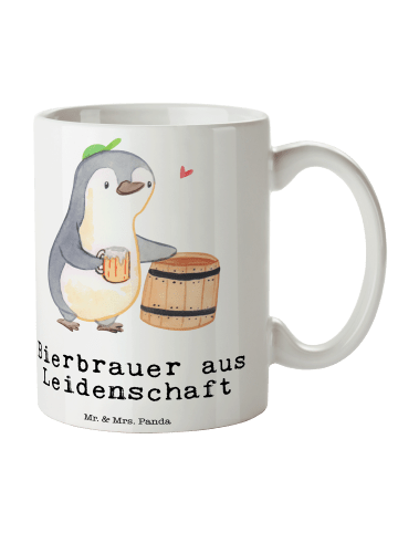 Mr. & Mrs. Panda Tasse Bierbrauer Leidenschaft mit Spruch in Weiß