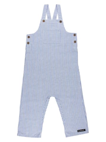 Villervalla Latzhose Stripes in weiß hellblau