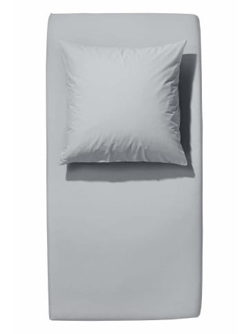 Hessnatur Hessnatur Jersey Spannbettlaken aus reiner Bio-Baumwolle in hellgrau