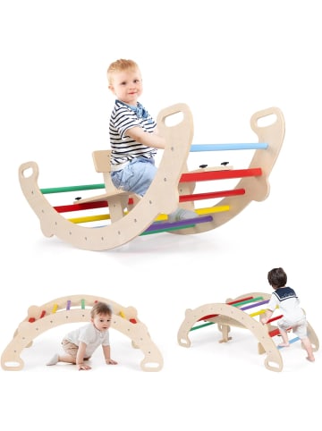 COSTWAY 4 in 1 Kletterbogen mit Sitz ab 1 Jahre in Bunt