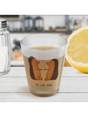Mr. & Mrs. Panda Schnapsglas Igel Liebe ohne Spruch in Transparent