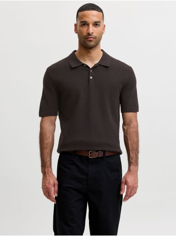 Jack & Jones Gestricktes Polo in Ganache