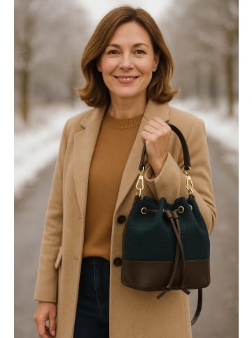 collezione alessandro Beuteltasche " Tweed " in blau