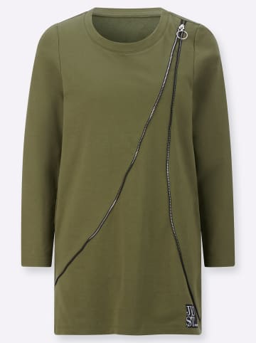 WITT WEIDEN Long-Sweatshirt in oliv