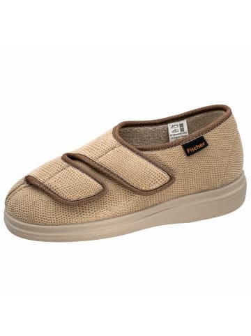 Fischer Markenschuh Hausschuhe für Damen in beige
