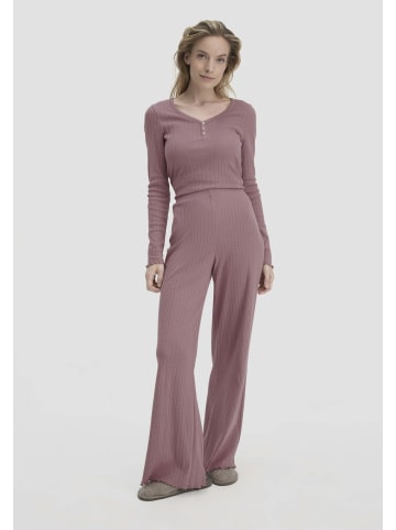 Hessnatur Pointelle Schlafhose Relaxed in altrosa