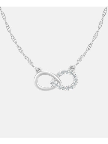 Diamant L'éternel Halskette aus 375 Weißgold mit Diamant Infinity-Design
