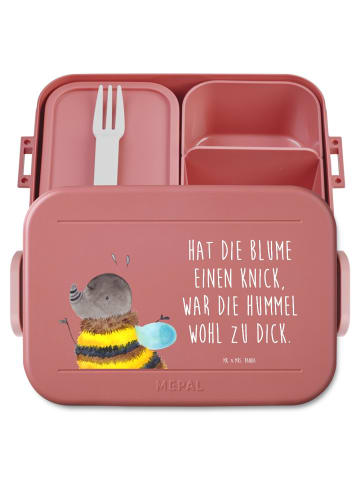 Mr. & Mrs. Panda Bentobox Hummel flauschig Motiv mit Spruch in Rot Pastell