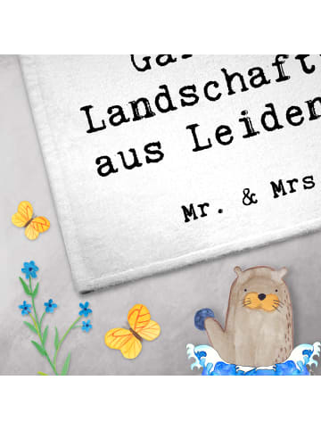 Mr. & Mrs. Panda Gästehandtuch Garten- und Landschaftsbauer Leid... in Weiß