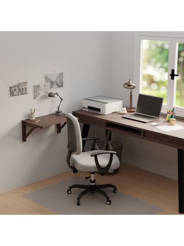 relaxdays Klapptisch Wand in Braun - (B)60 x (H)27 x (T)40 cm