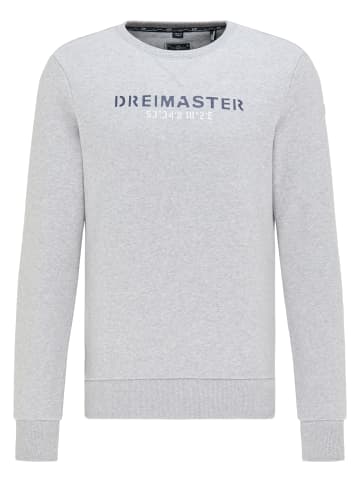 DreiMaster Maritim Sweatshirt in Hellgrau Melange