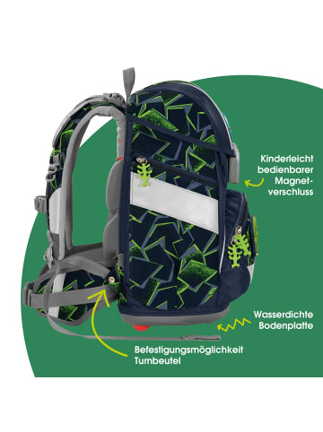 Step by Step Schulranzen-Set 2IN1 PLUS „Wild T-Rex Taro“, 10-teilig, grün