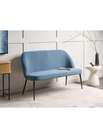 Beliani 2-Sitzer Sofa OSBY in Blau/Schwarz - (W) 130 x (H) 85 x (L) 49 cm