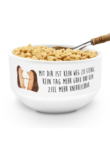 Mr. & Mrs. Panda Servierschale Igel Liebe mit Spruch in Weiß