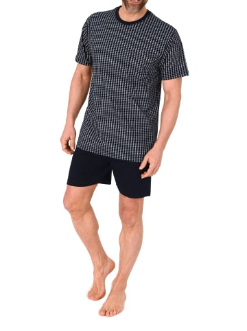 NORMANN Kurzarm Schlafanzug Shorty Pyjama 126 105 90 554 in marine