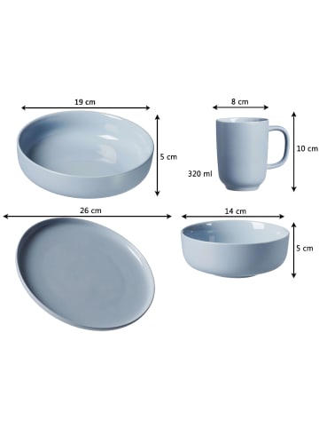 Ritzenhoff & Breker 16er Set Kombiservice Jasper in graublau