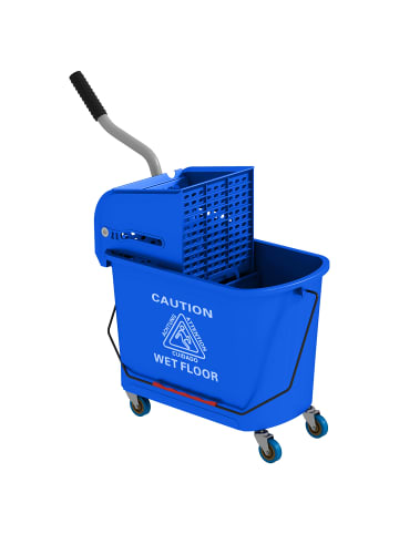 HOMCOM Putzwagen in Blau 60L x 27B x 70,5H cm