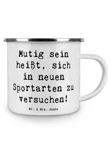 Mr. & Mrs. Panda Haferl Spruch Neue Sportart versuchen mit Spruch in Weiß