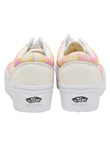 Vans Vans Damen Vans Ua Old Skool Stackform Keepsake Schuhe in pastel picnic pink plaid