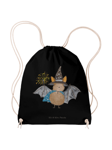 Mr. & Mrs. Panda Stofftasche Fledermaus Zauberer ohne Spruch in Schwarz