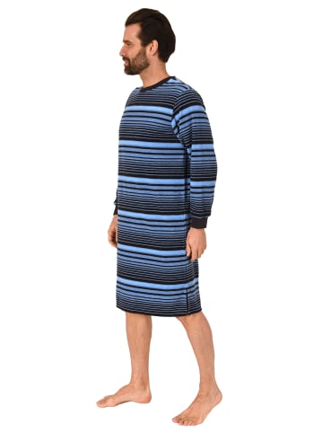 NORMANN Frottee Nachthemd langarm Bündchen - 75609 in hellblau