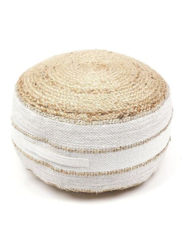 Today Sitzhocker rund Indies, Jute und Baumwolle, Ø 50 cm