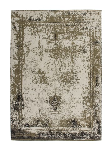 Kayoom Kurzflor Teppich Nostalgia 285 in oliv - rechteckig
