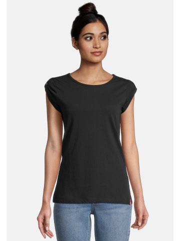 Salzhaut Rundhals T-Shirt für Damen in schwarz