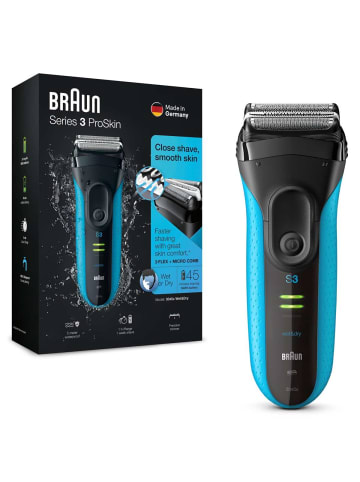 Braun Braun Series 3 ProSkin Elektrorasierer Trimmer Rasierer 3040s schwarz/blau
