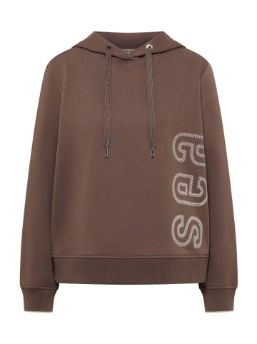 Cecil Hoody mit Front- und Rückenprint in Urban Taupe