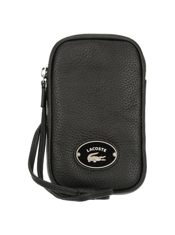 Lacoste Origin Croc - Handytasche mit Kontrast-Krokodil 17 cm in schwarz