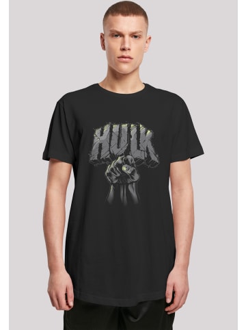 F4NT4STIC Long Cut T-Shirt Marvel Superhelden Hulk Punch Logo' in schwarz