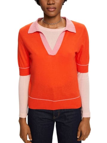 ESPRIT Pullover in orange red