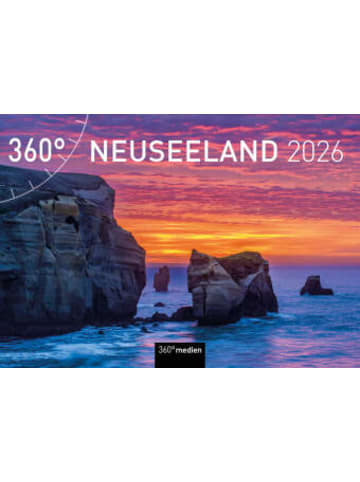 360 grad Kalender - Neuseeland Broschürenkalender 2026